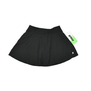 Prince Youth Girls Tennis Match Flounce Skort Black Wicking Size S (8-9) NEW
